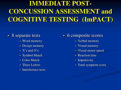 impact tests for concussion management